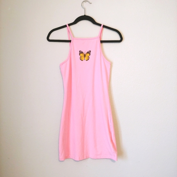 Truly Madly Deeply | UO Baby Pink Butterfly Dress - Picture 7 of 13